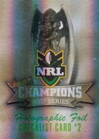 2007 NRL Champions Holofoil Parallel - HF002 Checklist #2