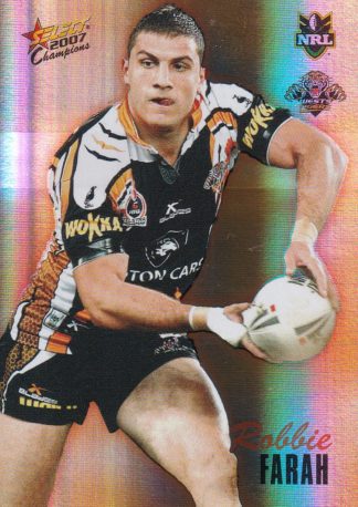 2007 NRL Champions Holofoil Parallel - HF189 Robbie Farah Wests Tigers