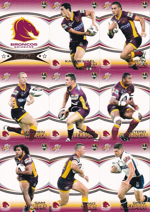 2007 NRL Invincible Album With Full Base Set - 195 Common Cards - Image 2