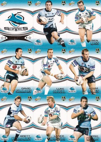 2007 NRL Invincible Base Team Set - Cronulla Sharks