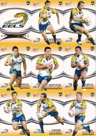 2007 NRL Invincible Base Team Set - Parramatta Eels