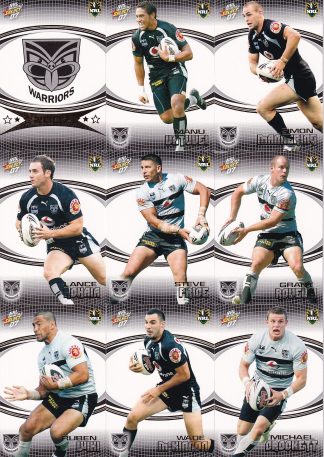 2007 NRL Invincible Base Team Set - Warriors