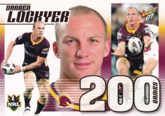 2007 NRL Invincible Case Card - CC8 Darren Lockyer Brisbane Broncos