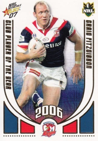 2007 NRL Invincible Club Player Of The Year - CP13 Craig Fitzgibbon Sydney Roosters