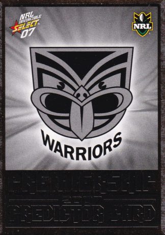 2007 NRL Invincible Premiership Predictor - P15 Warriors