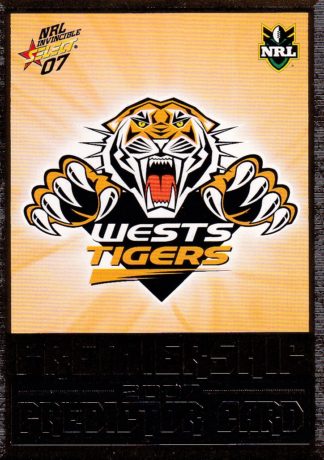 2007 NRL Invincible Premiership Predictor - P16 Wests Tigers