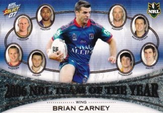 2007 NRL Invincible Team Of The Year - TY2 Brian Carney Newcastle Knights