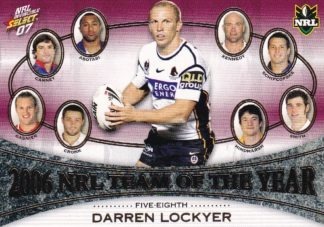 2007 NRL Invincible Team Of The Year - TY4 Darren Lockyer Brisbane Broncos