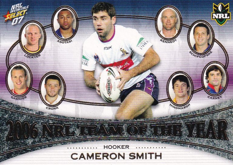 2007 NRL Invincible Team Of The Year - TY7 Cameron Smith Melbourne Storm