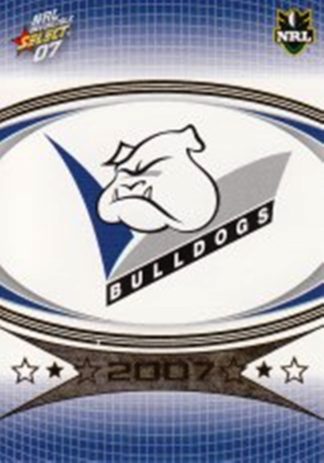2007 NRL Invincible Common Card - Base 016 Canterbury Bulldogs Logo
