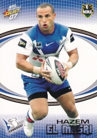 2007 NRL Invincible Common Card - Base 018 Hazem El Masri Canterbury Bulldogs