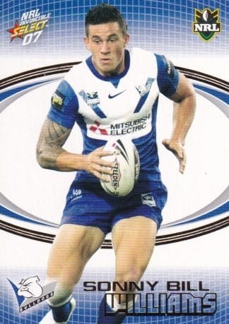 2007 NRL Invincible Common Card - Base 020 Sonny Bill Williams Canterbury Bulldogs