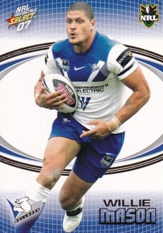 2007 NRL Invincible Common Card - Base 021 Willie Mason Canterbury Bulldogs