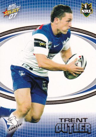 2007 NRL Invincible Common Card - Base 026 Trent Cutler Canterbury Bulldogs