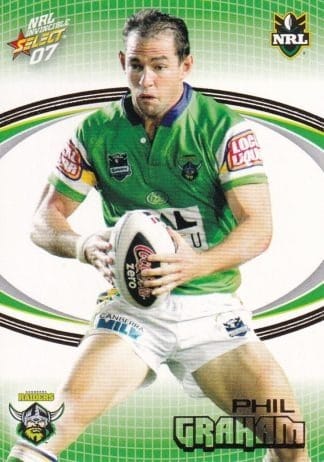 2007 NRL Invincible Common Card - Base 030 Phil Graham Canberra Raiders