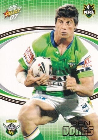2007 NRL Invincible Common Card - Base 034 Ben Jones Canberra Raiders