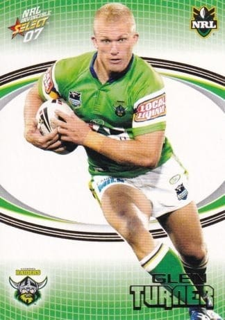 2007 NRL Invincible Common Card - Base 035 Glen Turner Canberra Raiders