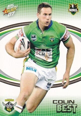 2007 NRL Invincible Common Card - Base 038 Colin Best Canberra Raiders