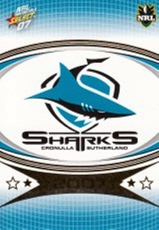 2007 NRL Invincible Common Card - Base 040 Cronulla Sharks Logo