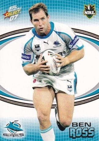 2007 NRL Invincible Common Card - Base 042 Ben Ross Cronulla Sharks
