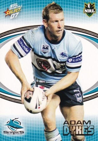 2007 NRL Invincible Common Card - Base 045 Adam Dykes Cronulla Sharks