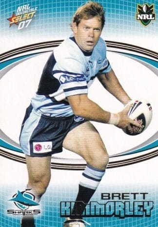 2007 NRL Invincible Common Card - Base 046 Brett Kimmorley Cronulla Sharks
