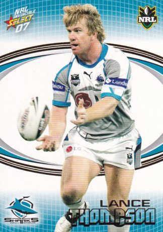 2007 NRL Invincible Common Card - Base 047 Lance Thompson Cronulla Sharks