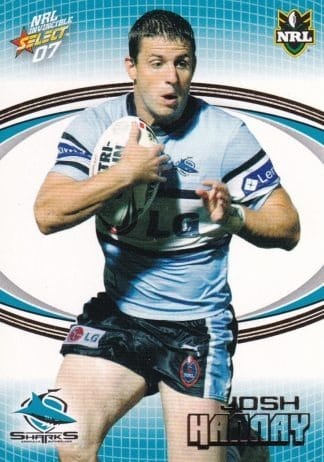 2007 NRL Invincible Common Card - Base 048 Josh Hannay Cronulla Sharks