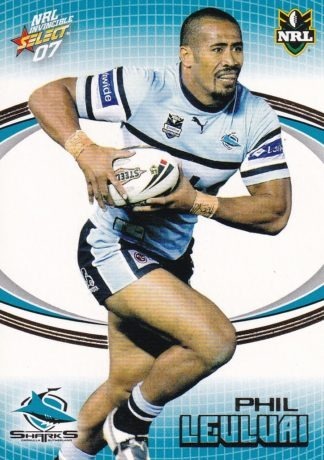 2007 NRL Invincible Common Card - Base 050 Phil Leuluai Cronulla Sharks