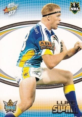 2007 NRL Invincible Common Card - Base 055 Luke Swain Gold Coast Titans