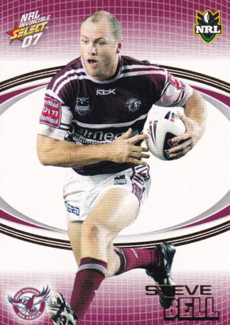 2007 NRL Invincible Common Card - Base 066 Steve Bell Manly Sea Eagles