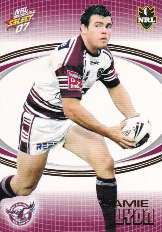 2007 NRL Invincible Common Card - Base 071 Jamie Lyon Manly Sea Eagles