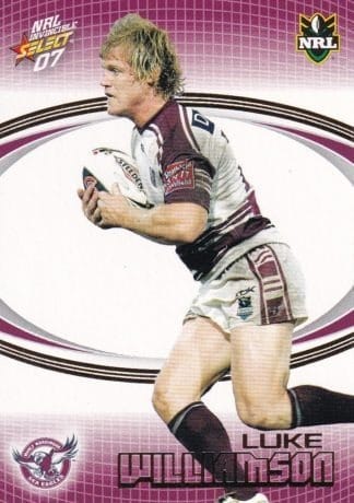 2007 NRL Invincible Common Card - Base 072 Luke Williamson Manly Sea Eagles