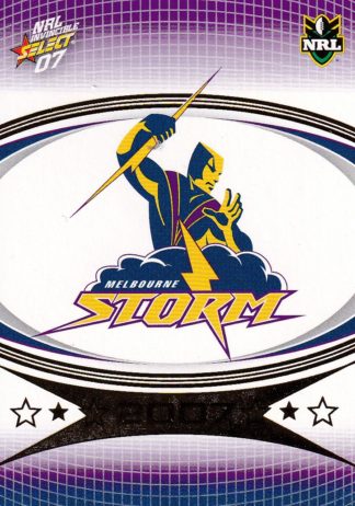2007 NRL Invincible Common Card - Base 076 Melbourne Storm Logo