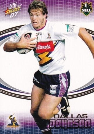 2007 NRL Invincible Common Card - Base 078 Dallas Johnson Melbourne Storm