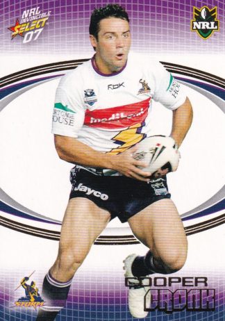 2007 NRL Invincible Common Card - Base 082 Cooper Cronk Melbourne Storm
