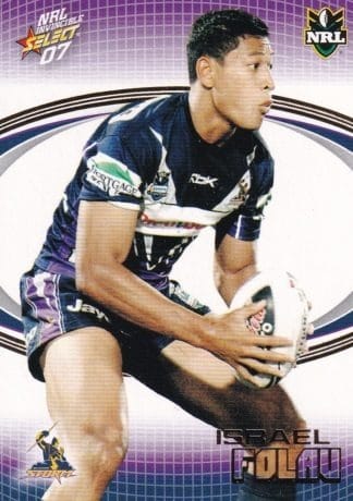 2007 NRL Invincible Common Card - Base 084 Israel Folau Melbourne Storm