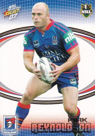 2007 NRL Invincible Common Card - Base 089 Kirk Reynoldson Newcastle Knights