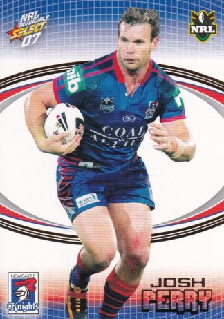 2007 NRL Invincible Common Card - Base 094 Josh Perry Newcastle Knights