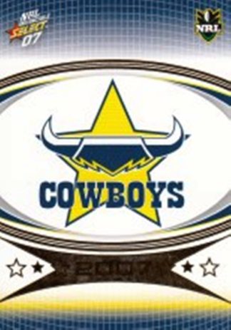 2007 NRL Invincible Common Card - Base 100 North Qld Cowboys Logo