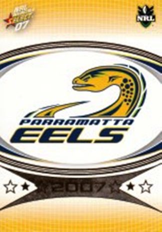 2007 NRL Invincible Common Card - Base 112 Parramatta Eels Logo
