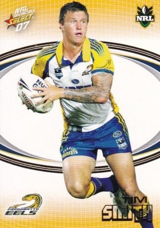 2007 NRL Invincible Common Card - Base 118 Tim Smith Parramatta Eels