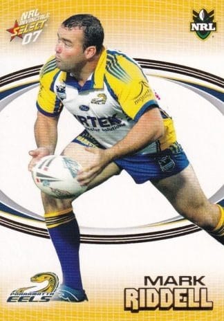 2007 NRL Invincible Common Card - Base 119 Mark Riddell Parramatta Eels