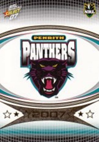 2007 NRL Invincible Common Card - Base 124 Penrith Panthers Logo