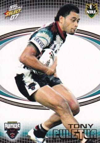 2007 NRL Invincible Common Card - Base 126 Tony Puletua Penrith Panthers