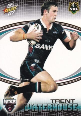 2007 NRL Invincible Common Card - Base 129 Trent Waterhouse Penrith Panthers
