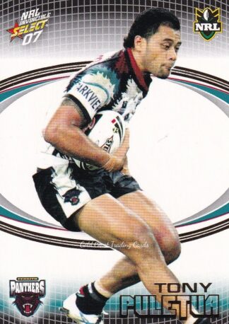 2007 NRL Invincible Common Card - Base 130 Error Card Puletua & Gower Penrith Panthers