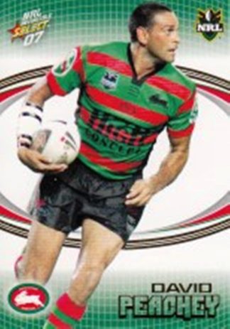 2007 NRL Invincible Common Card - Base 149 David Peachey South Sydney Rabbitohs