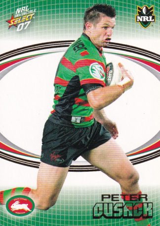 2007 NRL Invincible Common Card - Base 153 Peter Cusack South Sydney Rabbitohs
