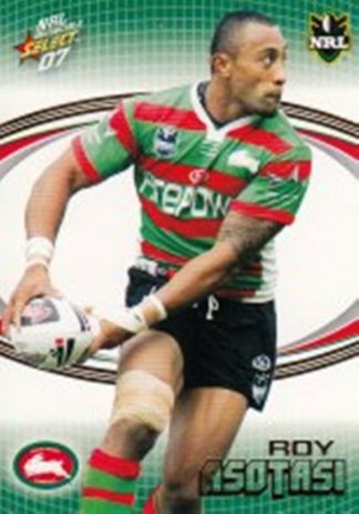 2007 NRL Invincible Common Card - Base 155 Roy Asotasi South Sydney Rabbitohs
